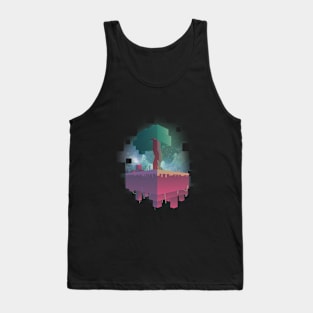 3D Pixels in Space Tank Top